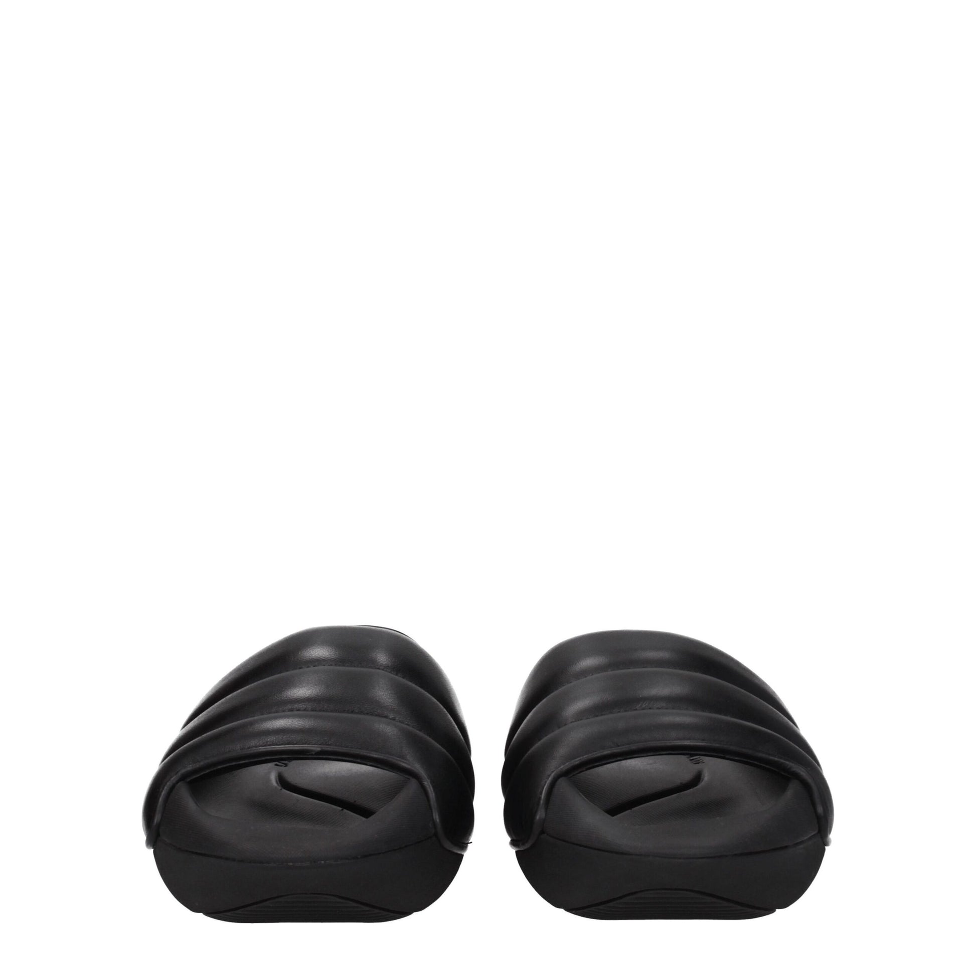 Black Leather Slipper