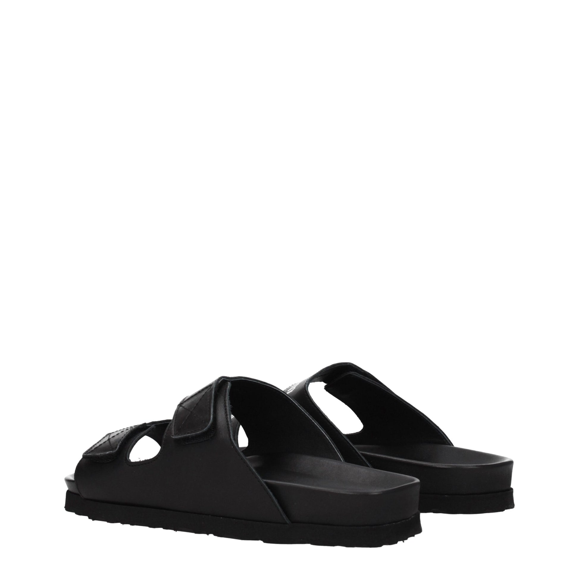 Black Leather Slipper