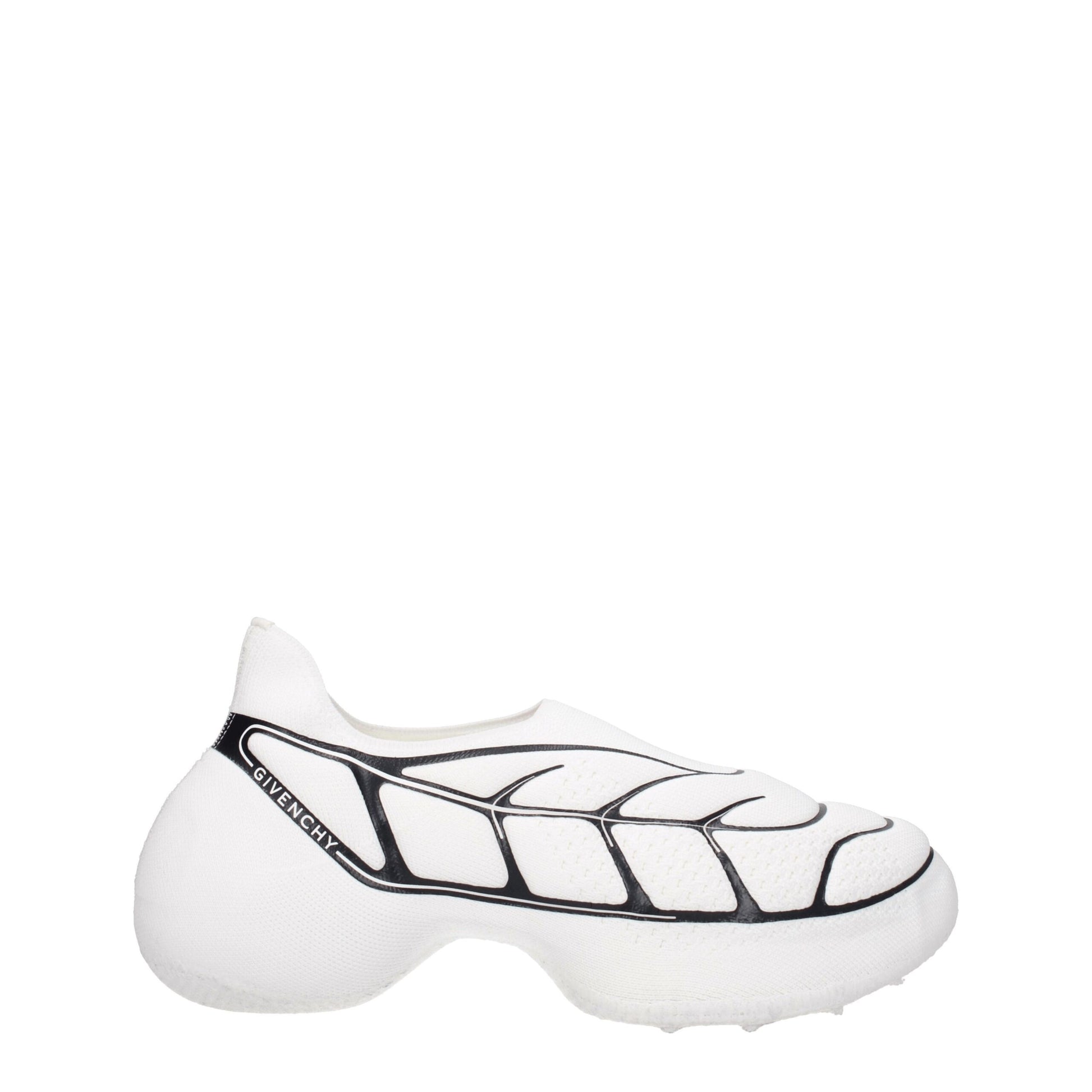 White Fabric Sneakers