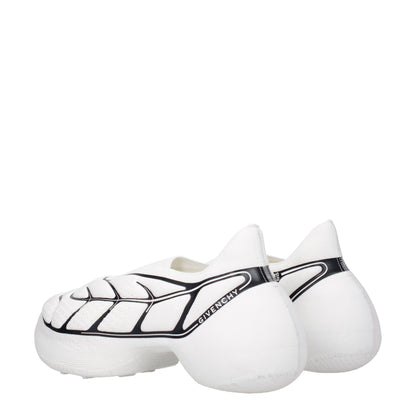 White Fabric Sneakers