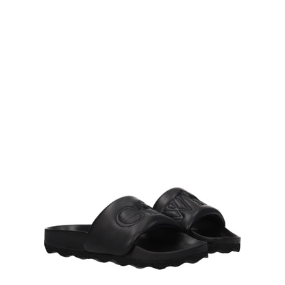 Black Leather Slipper