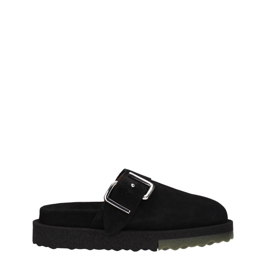 Black Leather Slipper