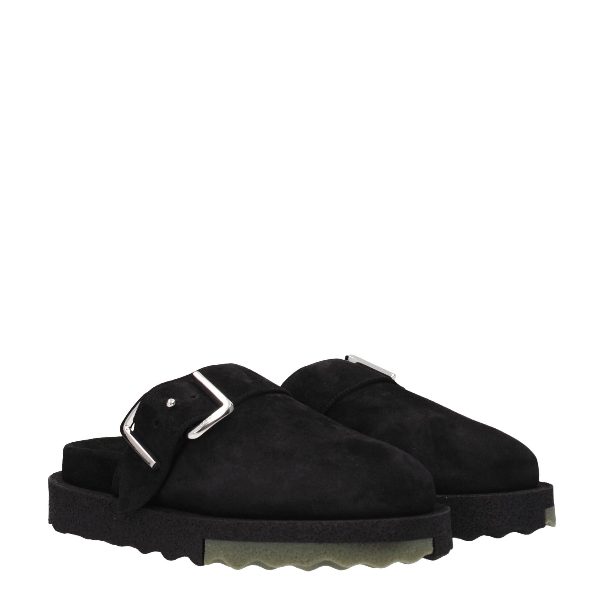 Black Leather Slipper