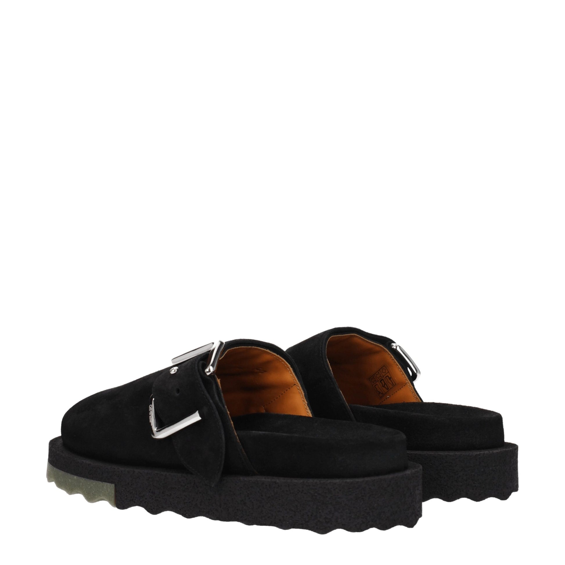 Black Leather Slipper