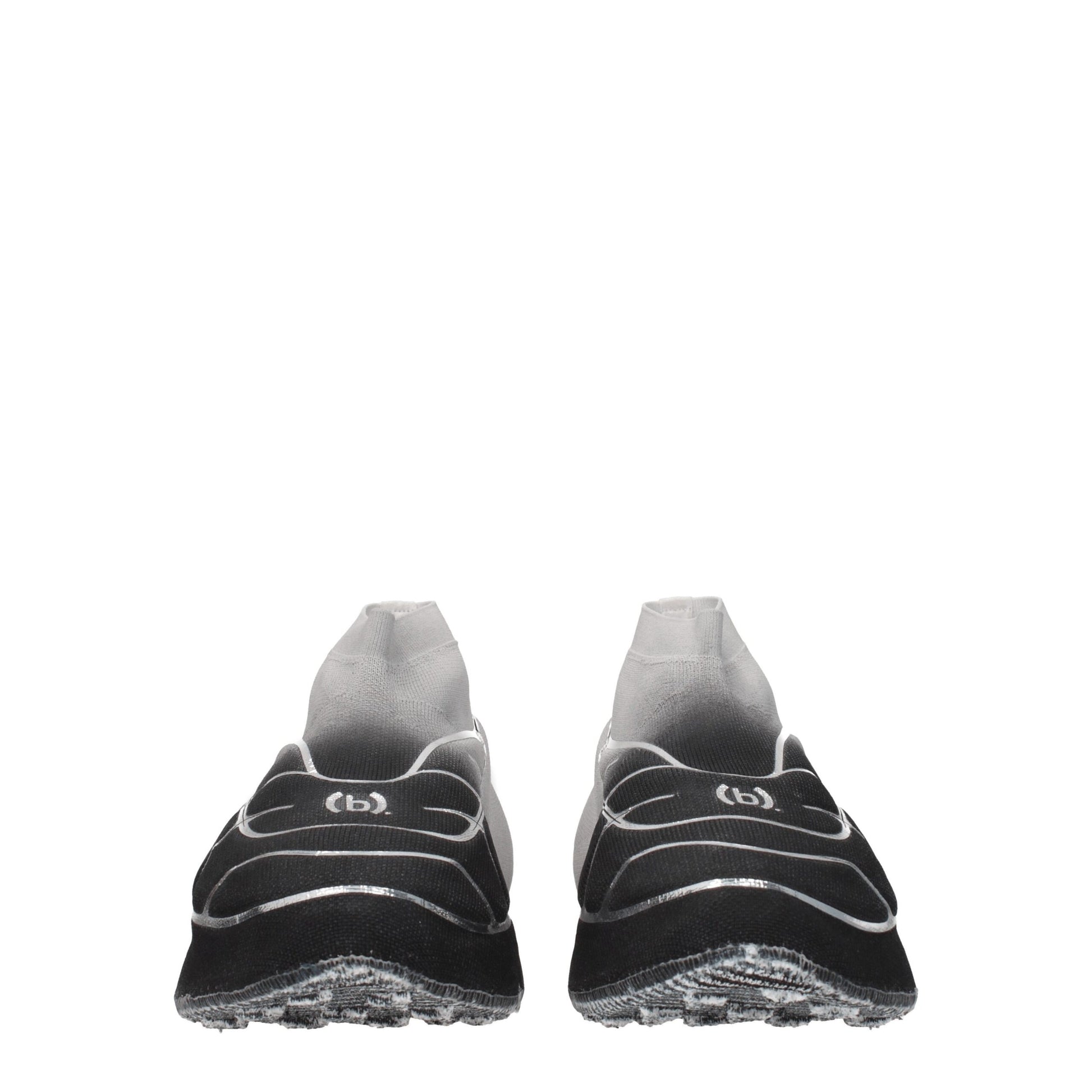 Black Fabric Athletic Sneakers