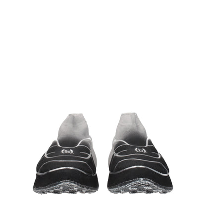 Black Fabric Athletic Sneakers