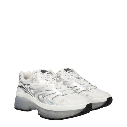 White Fabric Sneakers