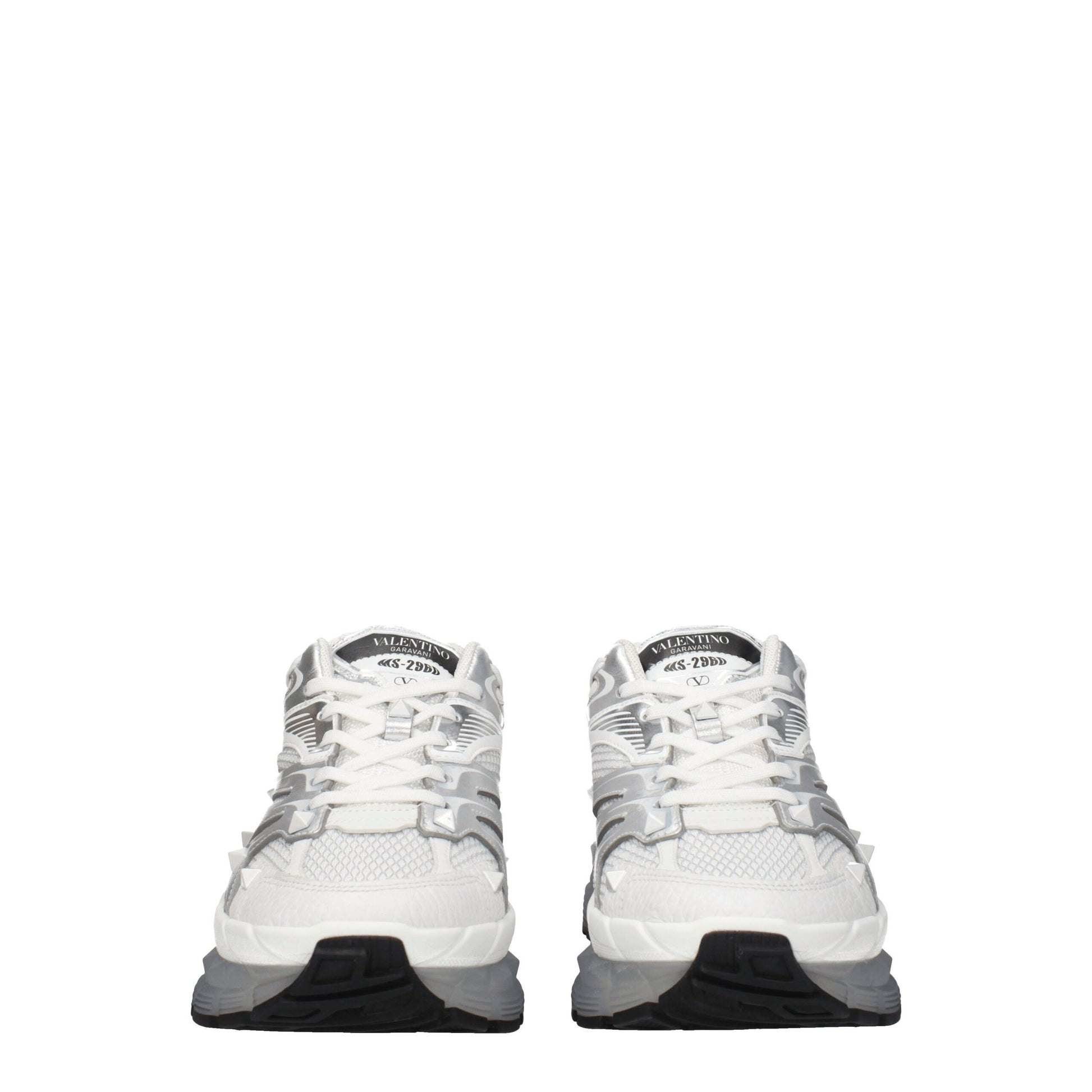 White Fabric Sneakers