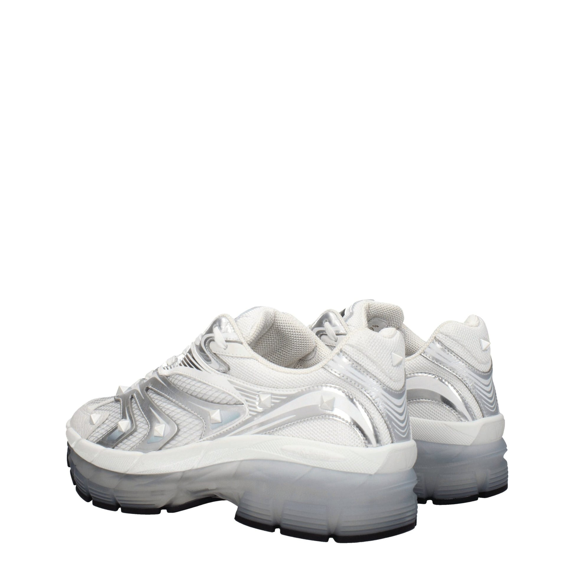 White Fabric Sneakers