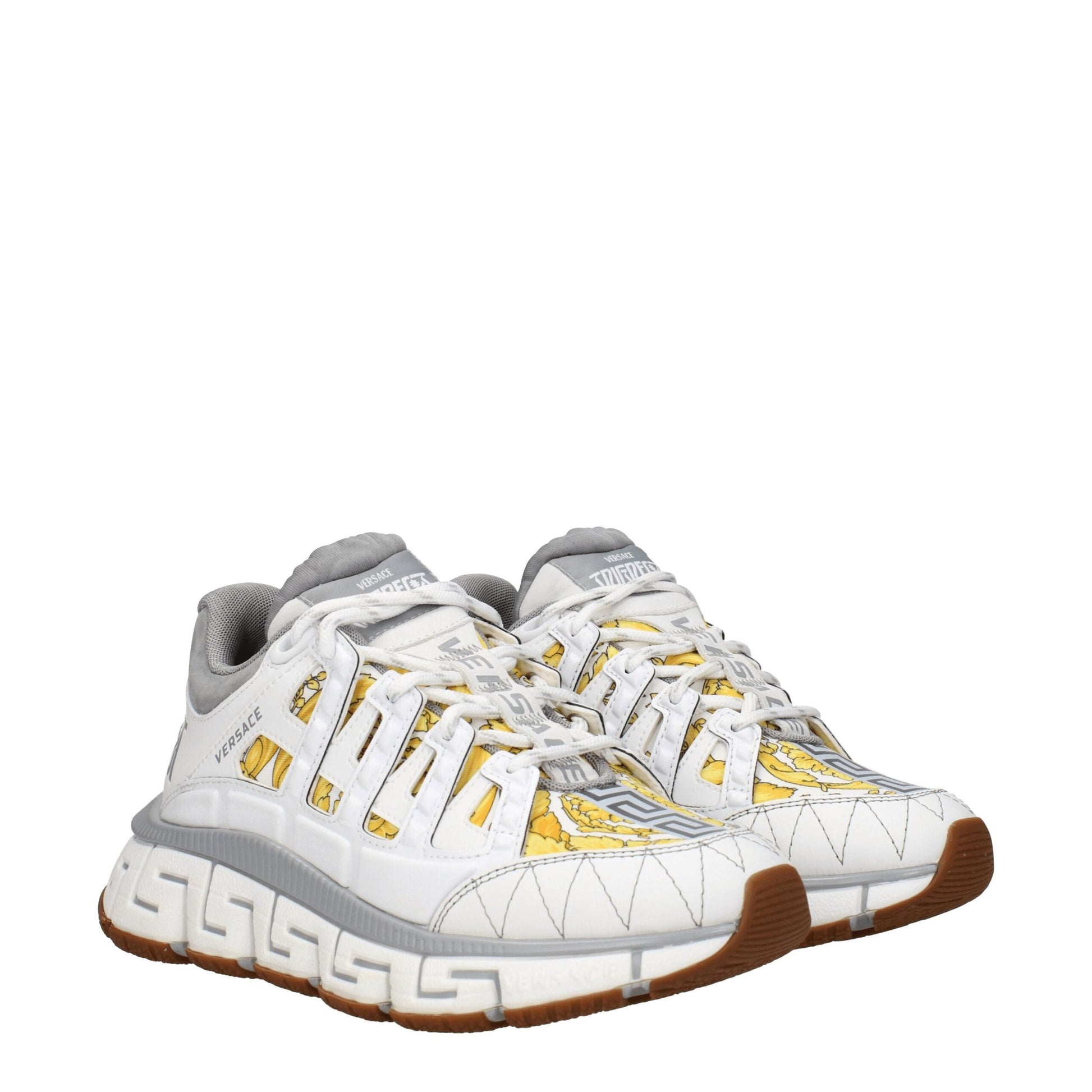 White Fabric Sneakers