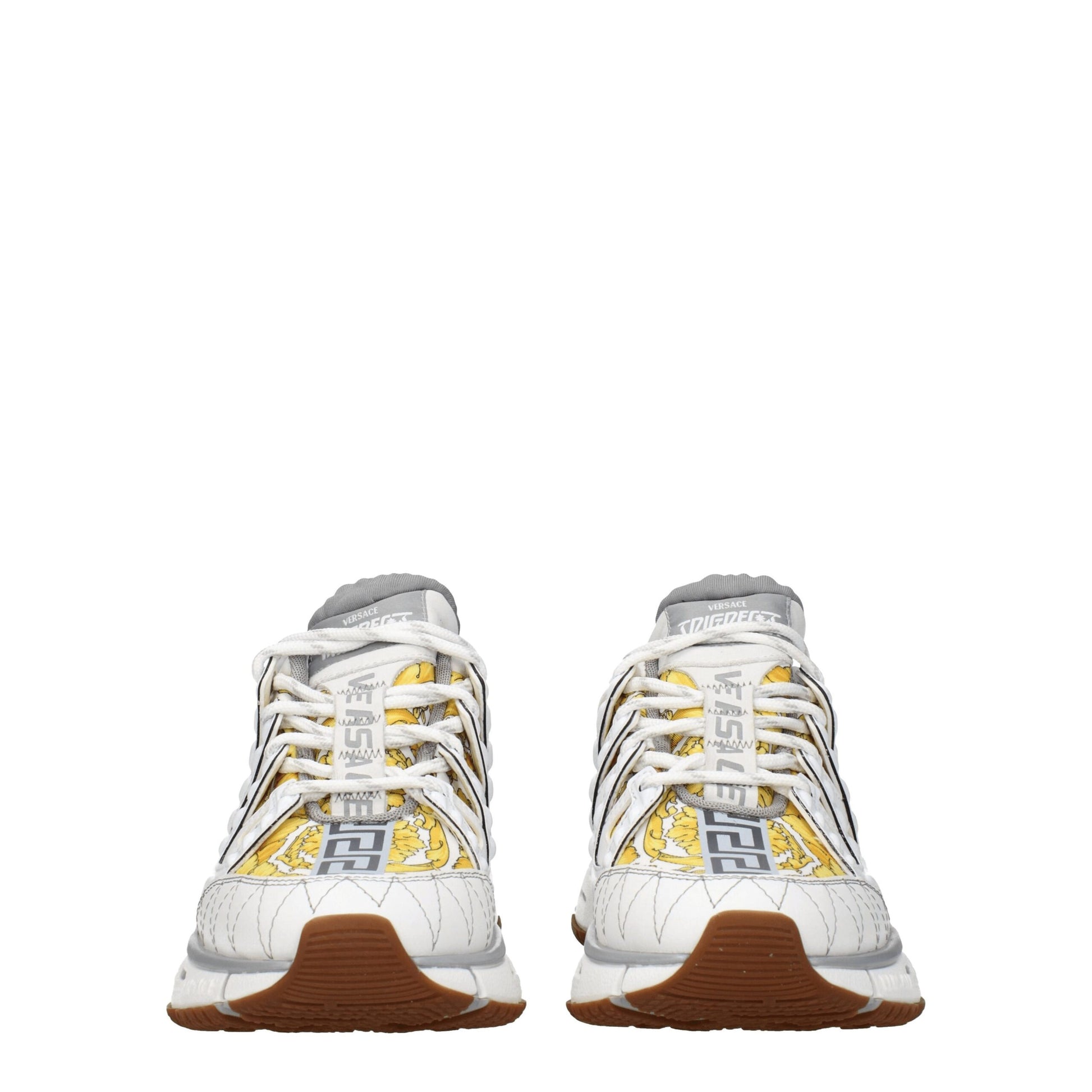 White Fabric Sneakers