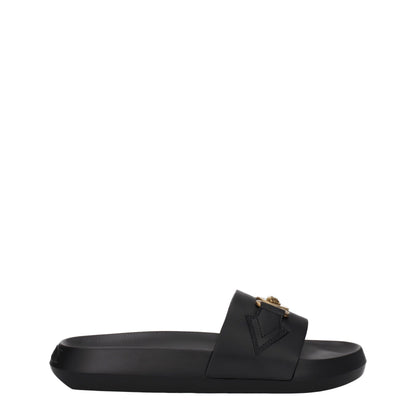 Black Leather Slipper