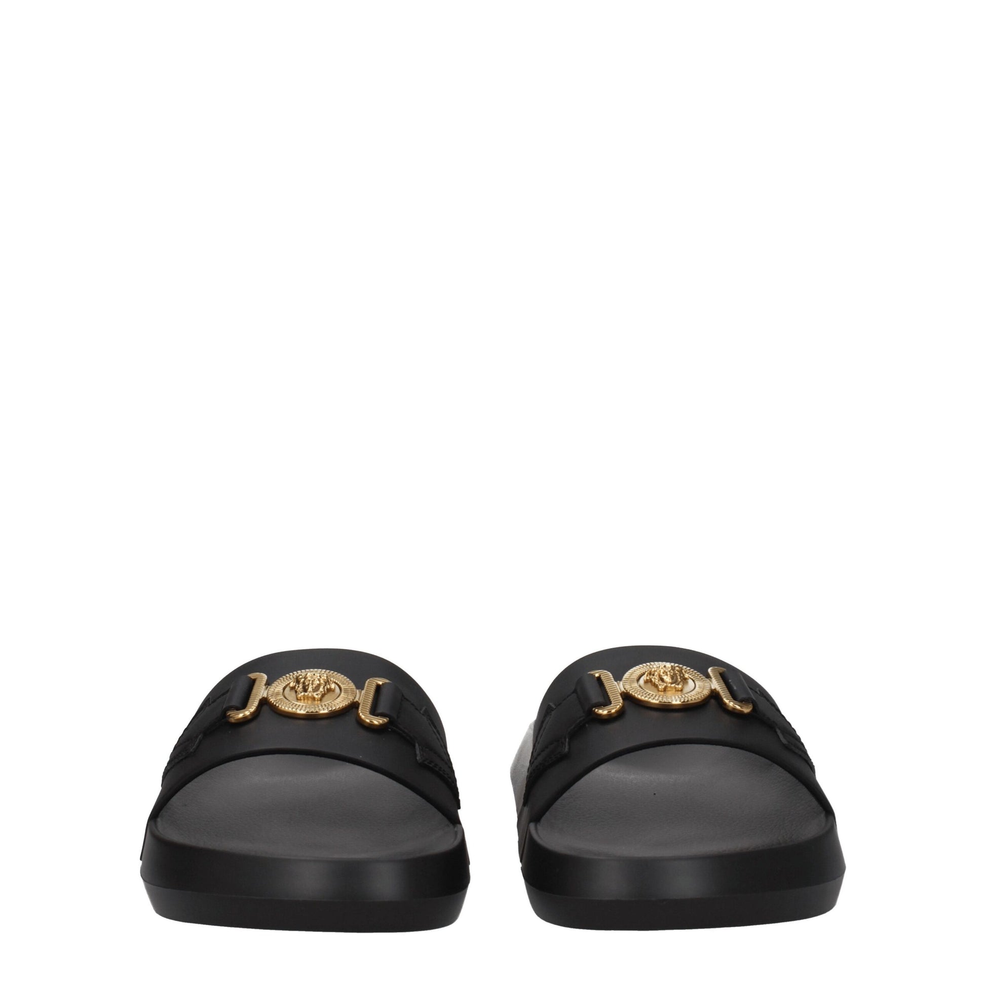 Black Leather Slipper