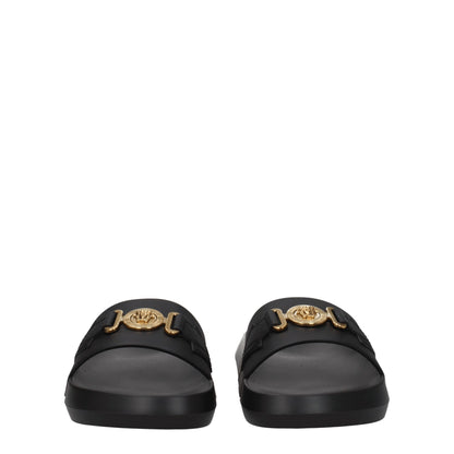 Black Leather Slipper