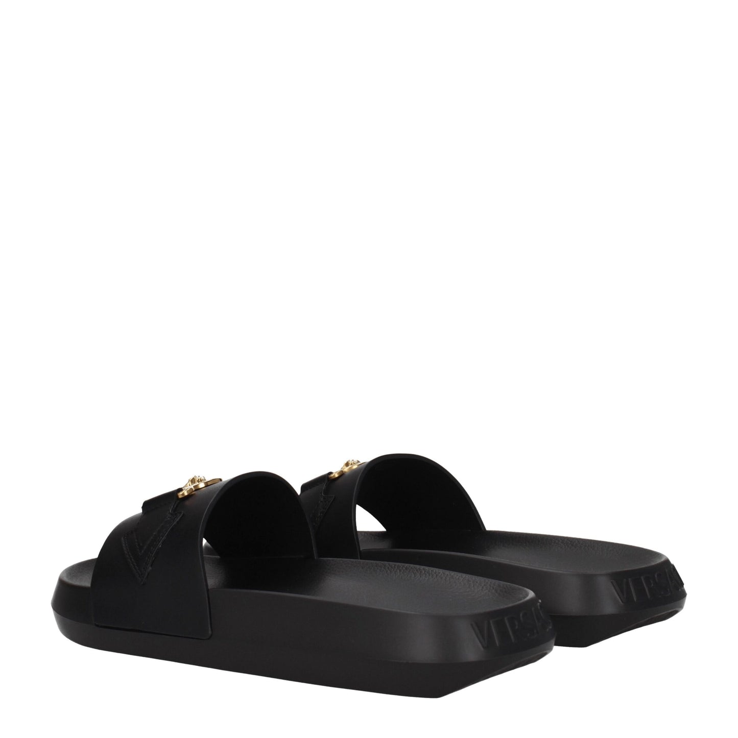 Black Leather Slipper