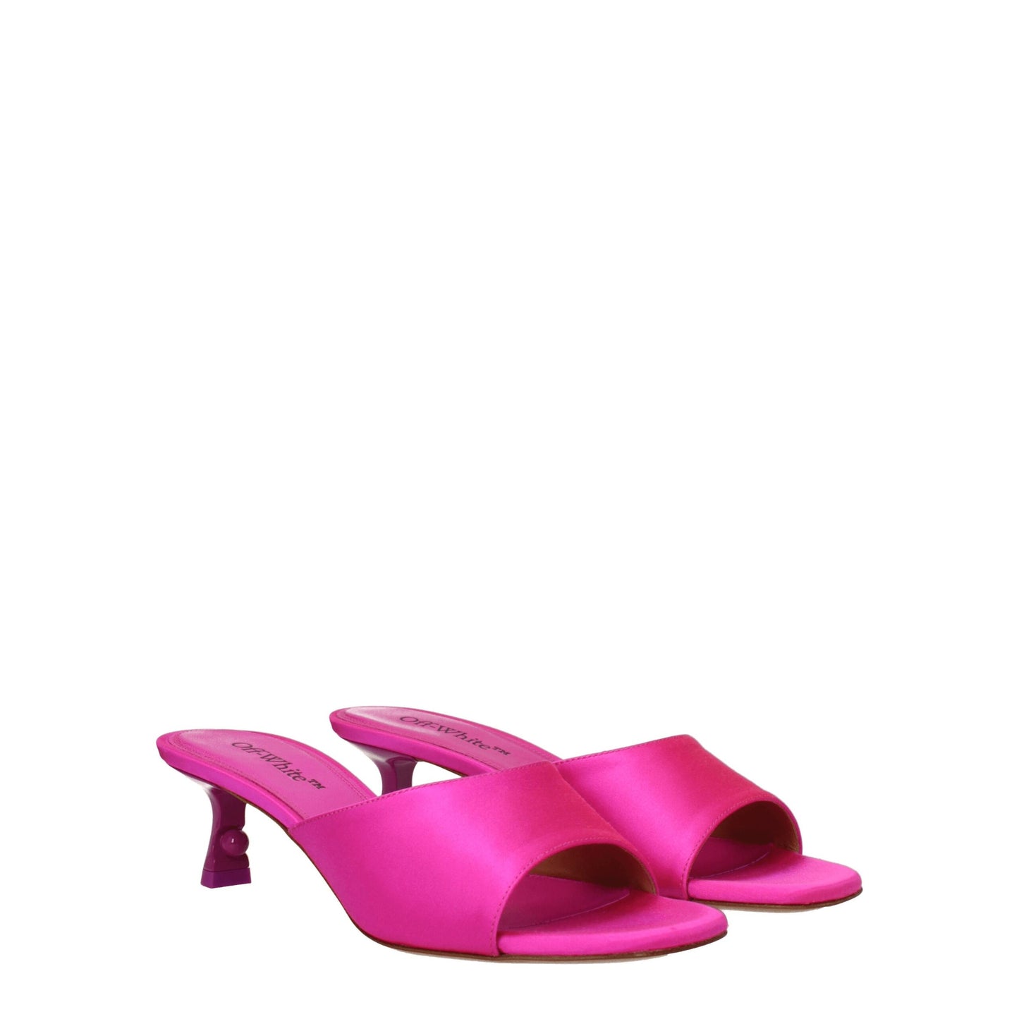 Pink Satin Stiletto Heels Sandals