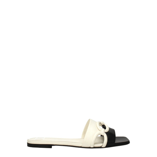 Black Leather Slipper