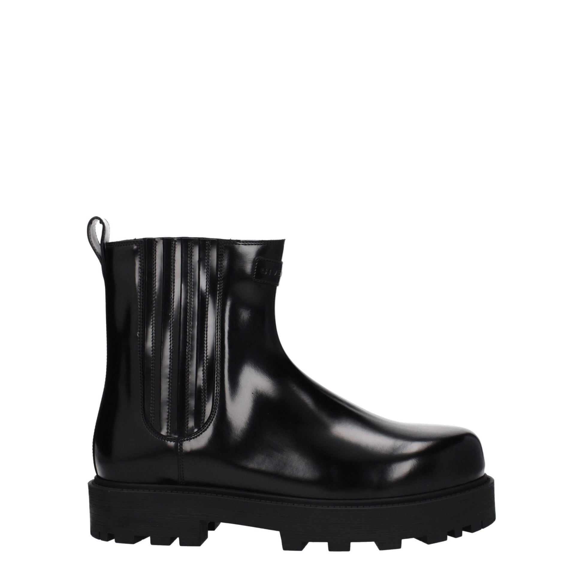 Black Leather Ankle Boots