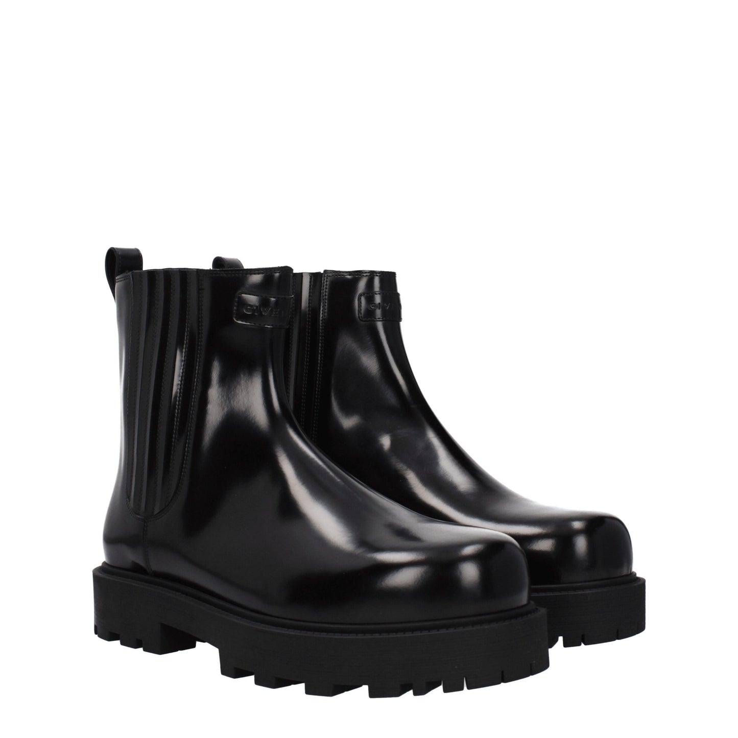 Black Leather Ankle Boots