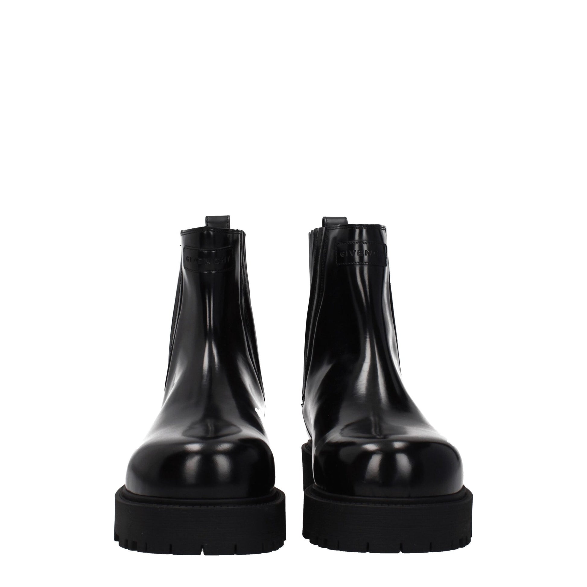 Black Leather Ankle Boots