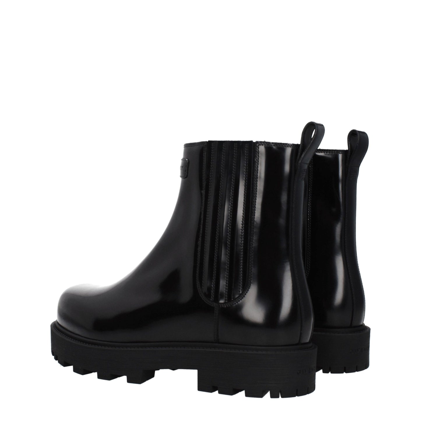 Black Leather Ankle Boots
