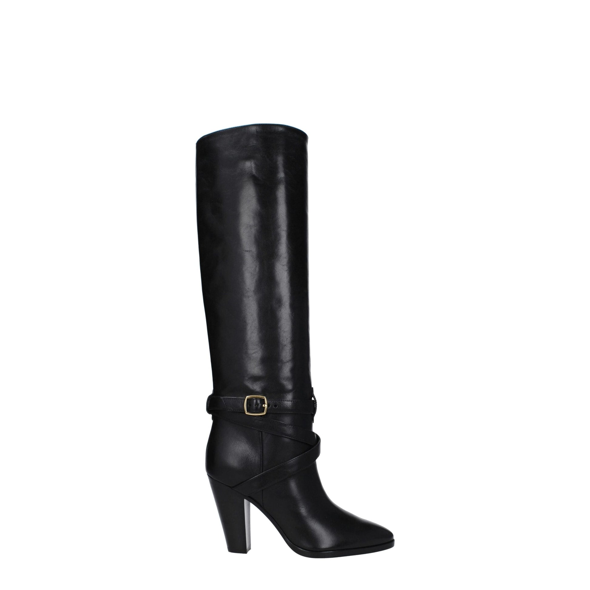 Bota de piel negra