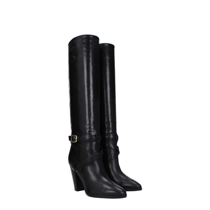 Bota de piel negra