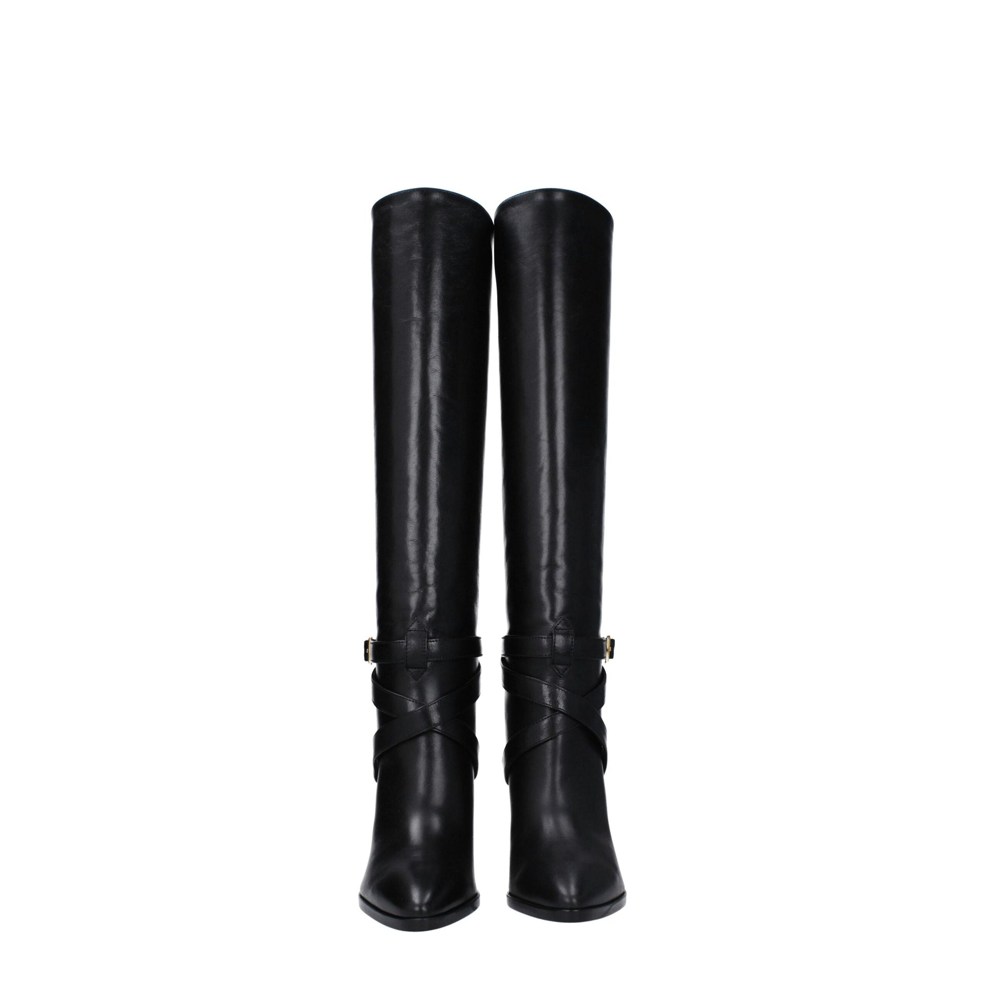 Bota de piel negra