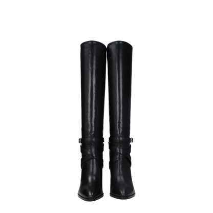 Bota de piel negra