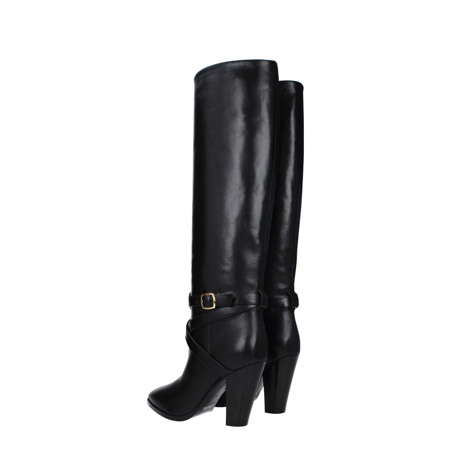 Bota de piel negra