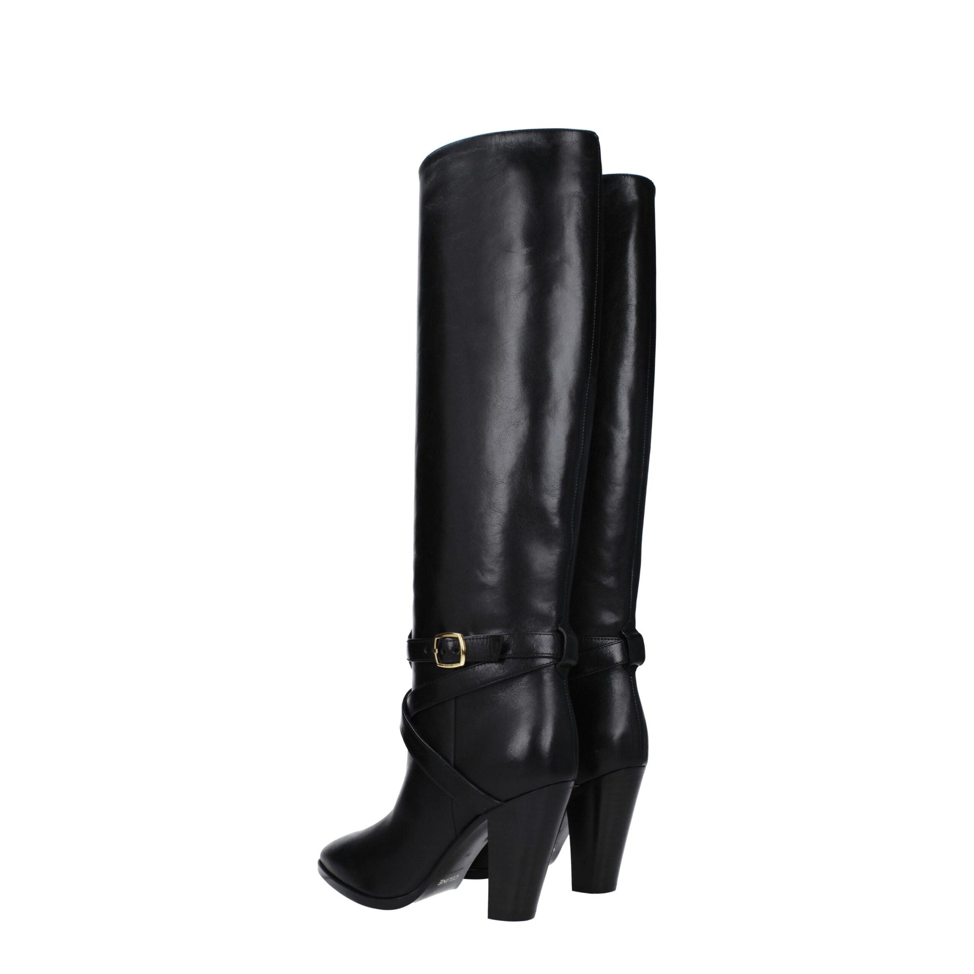 Bota de piel negra