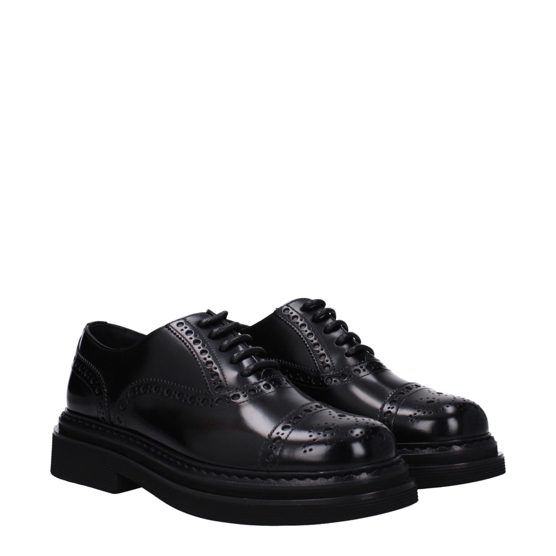Black Leather Oxfords And Derby