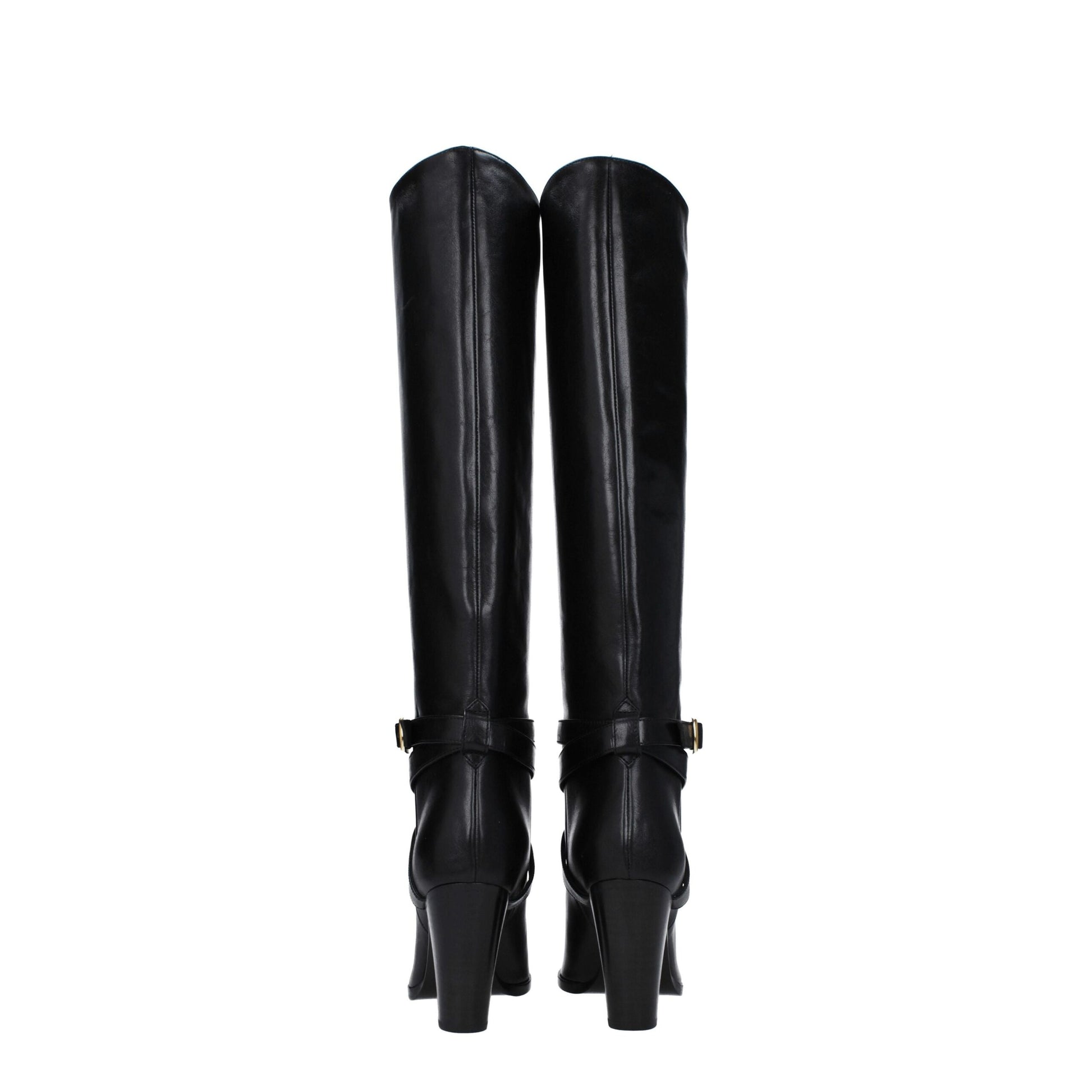 Bota de piel negra
