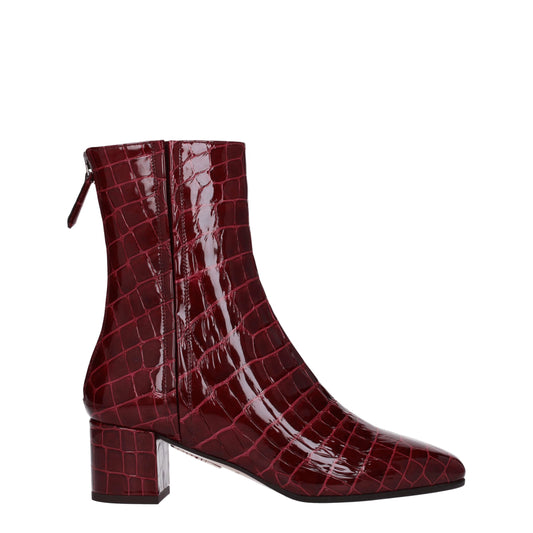 Red Leather Ankle