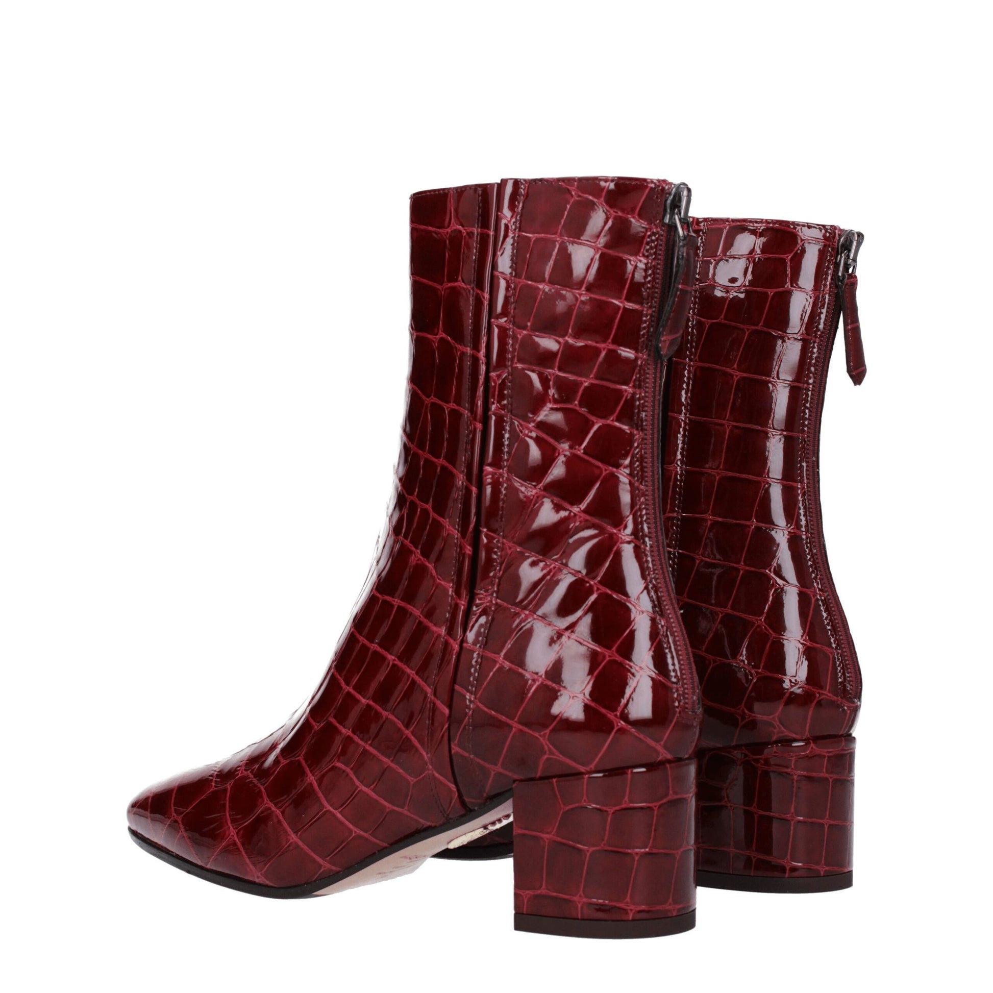 Red Leather Ankle