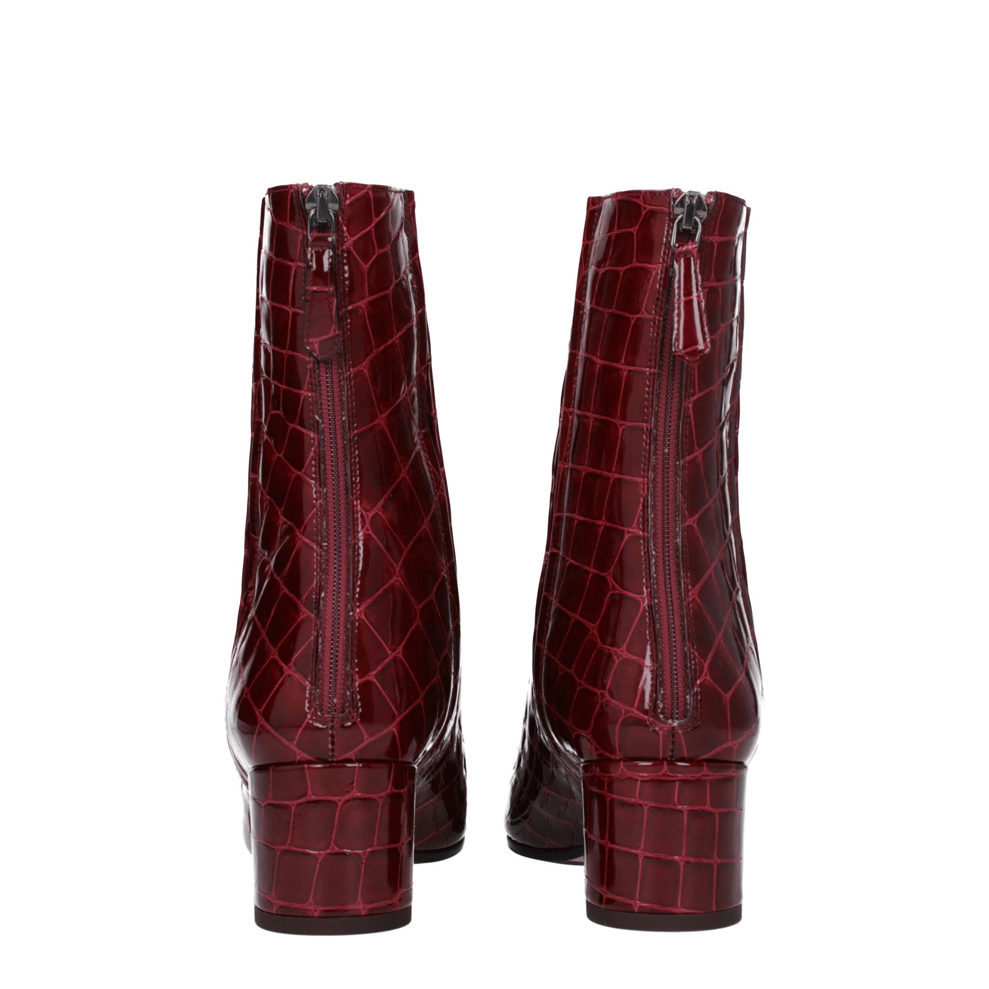Red Leather Ankle