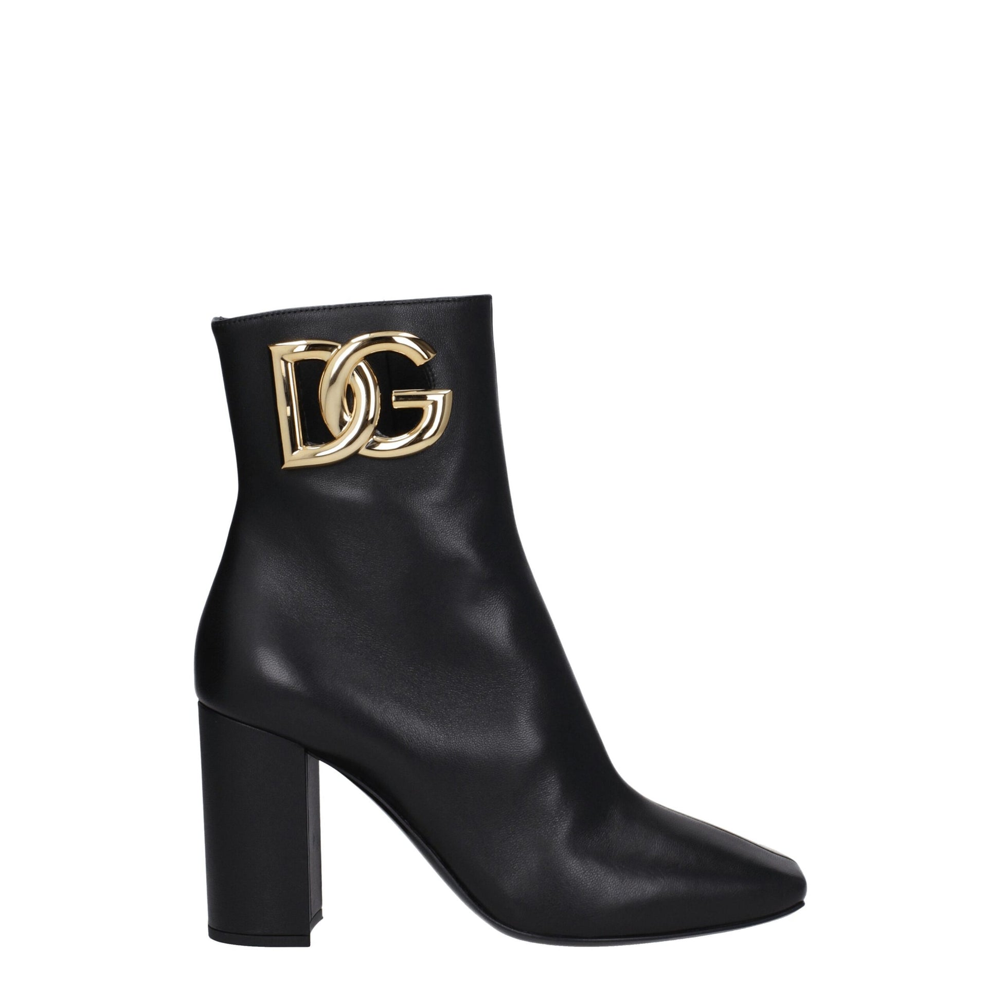 Black Leather Ankle Boots