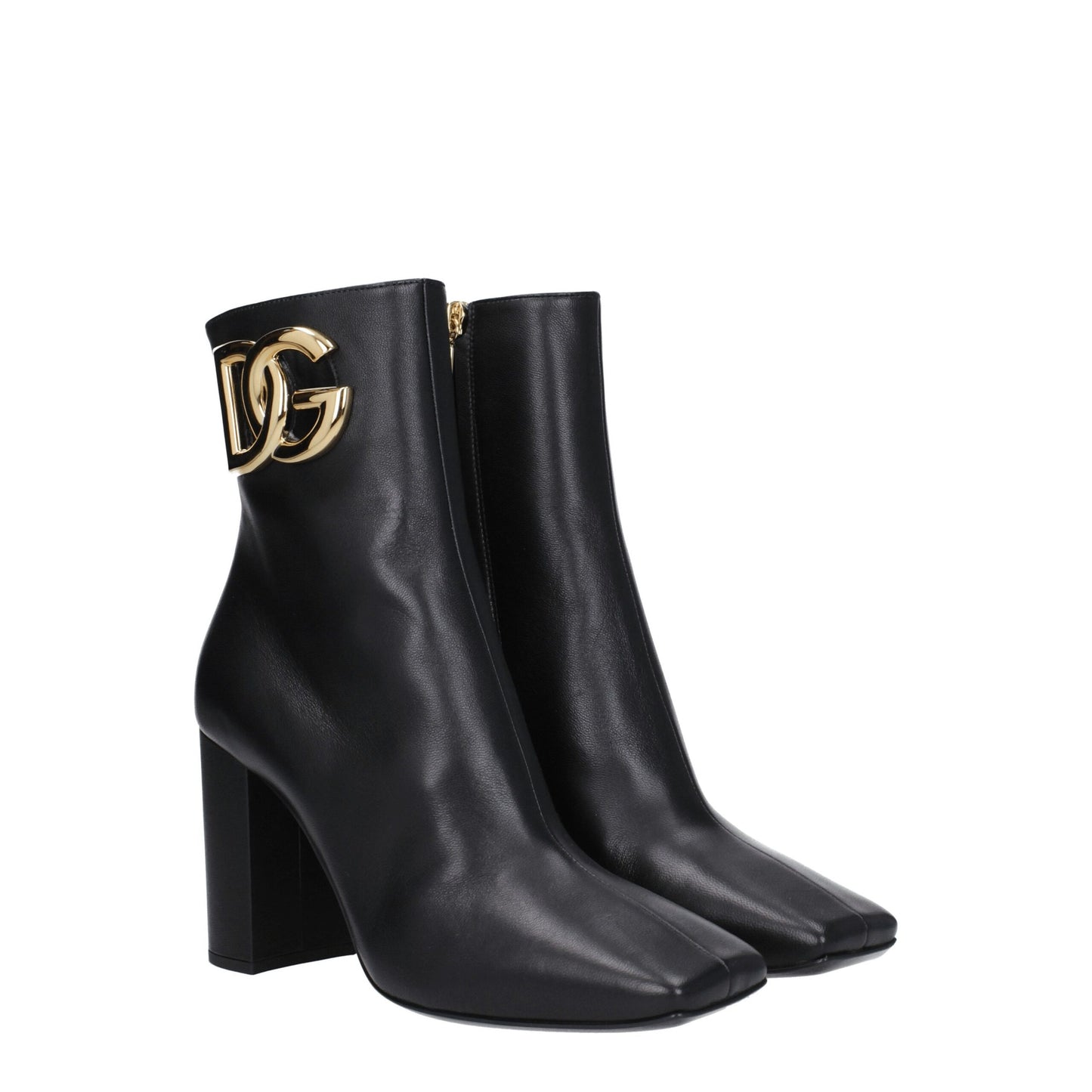 Black Leather Ankle Boots