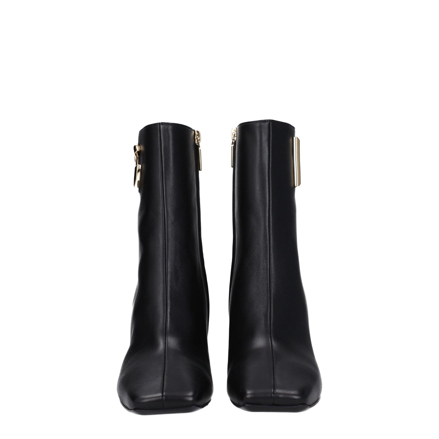Black Leather Ankle Boots