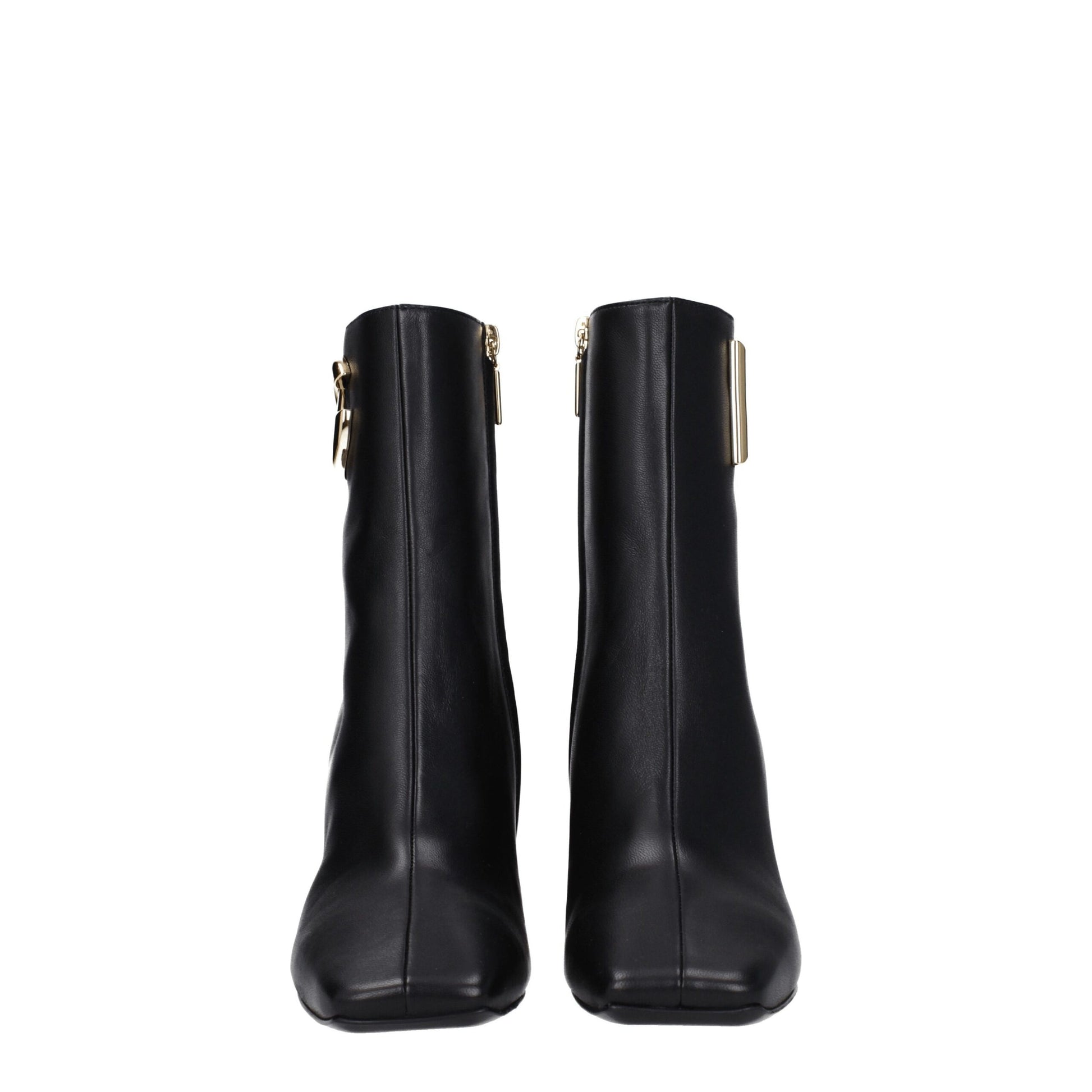 Black Leather Ankle Boots