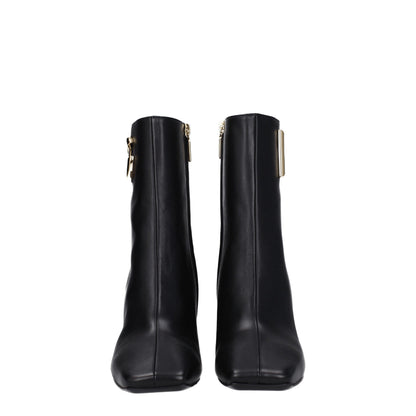Black Leather Ankle Boots
