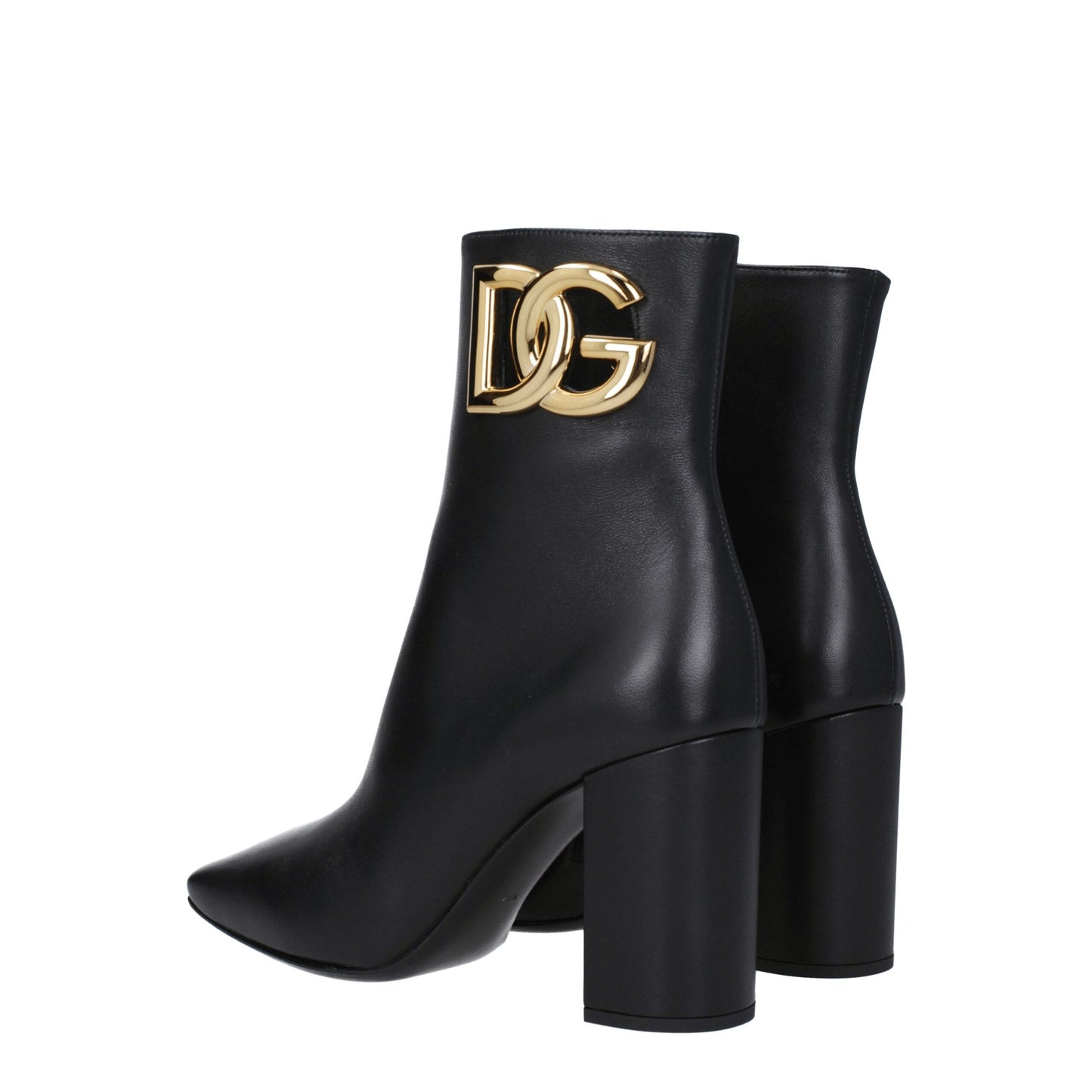 Black Leather Ankle Boots