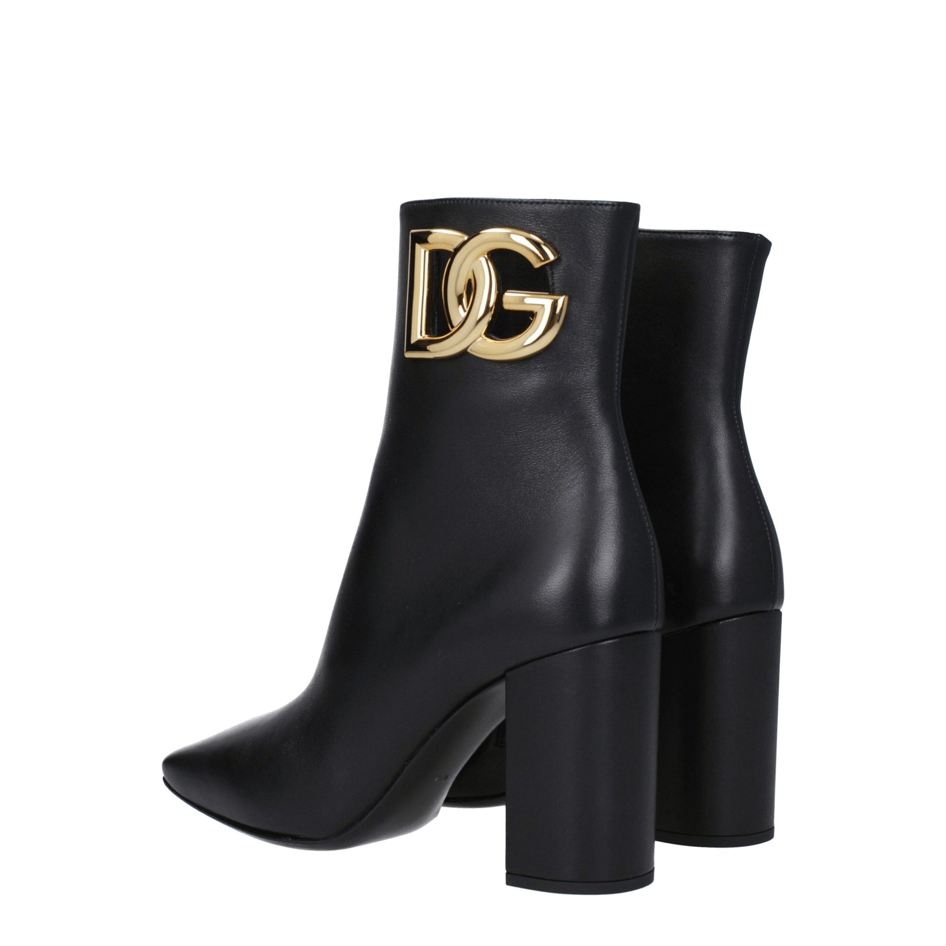 Black Leather Ankle Boots