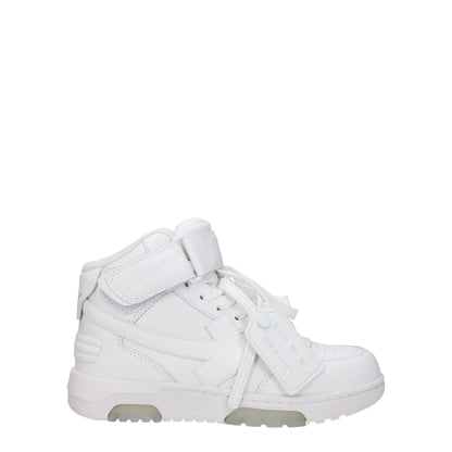 White Leather High Tops