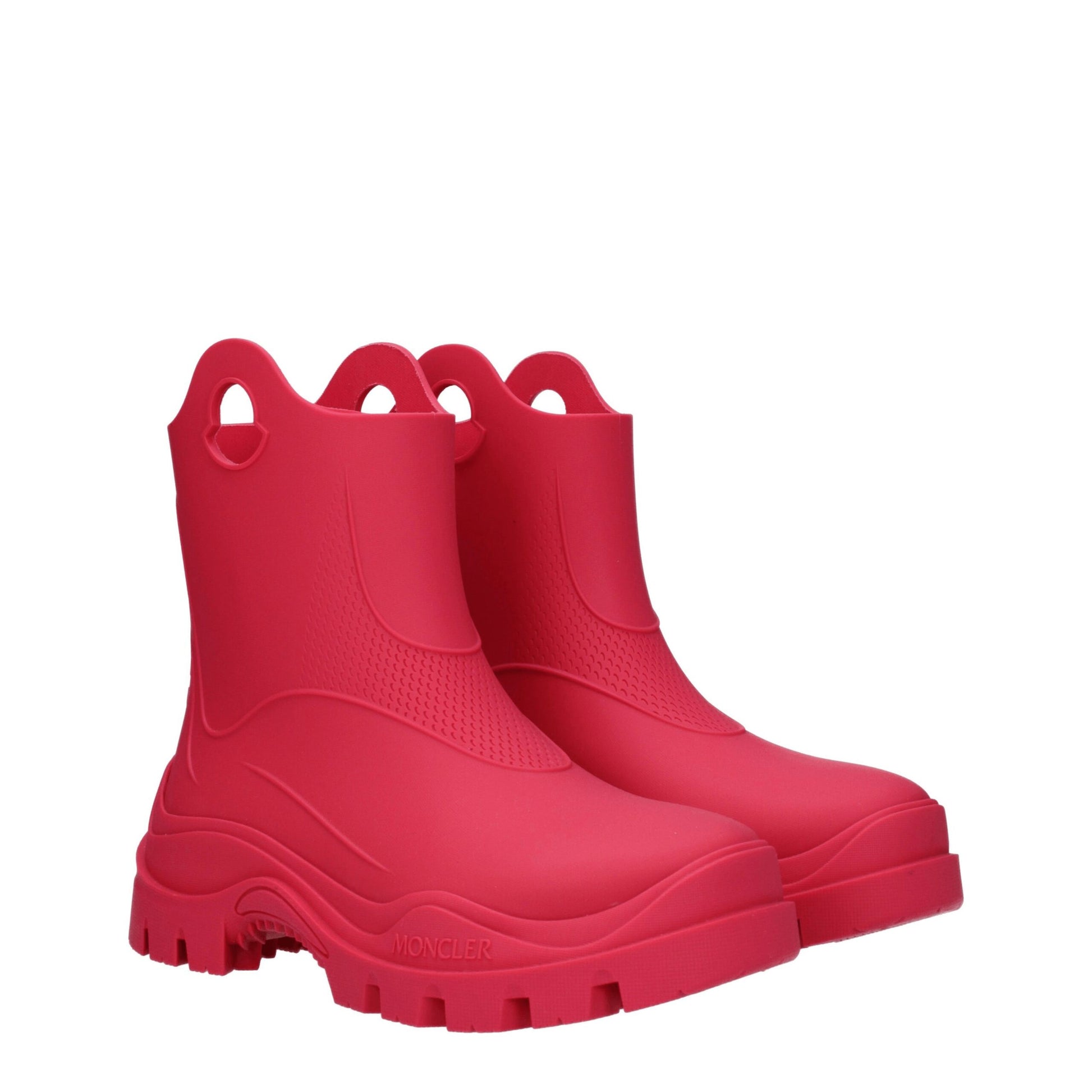 Pink Cotton Ankle Boots