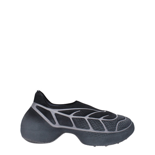 Gray Fabric Athletic Sneakers