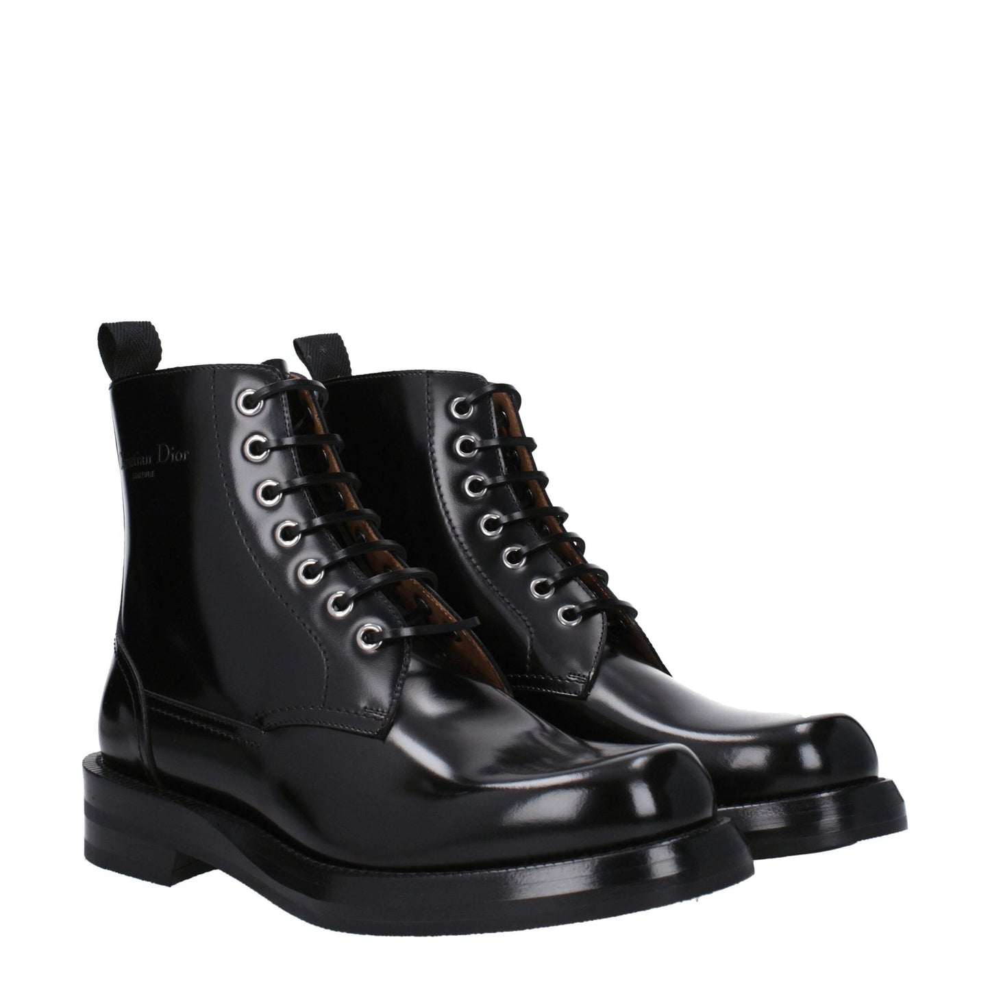 Black Leather Ankle Boots