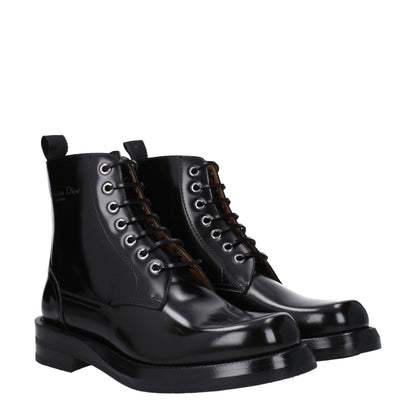 Black Leather Ankle Boots