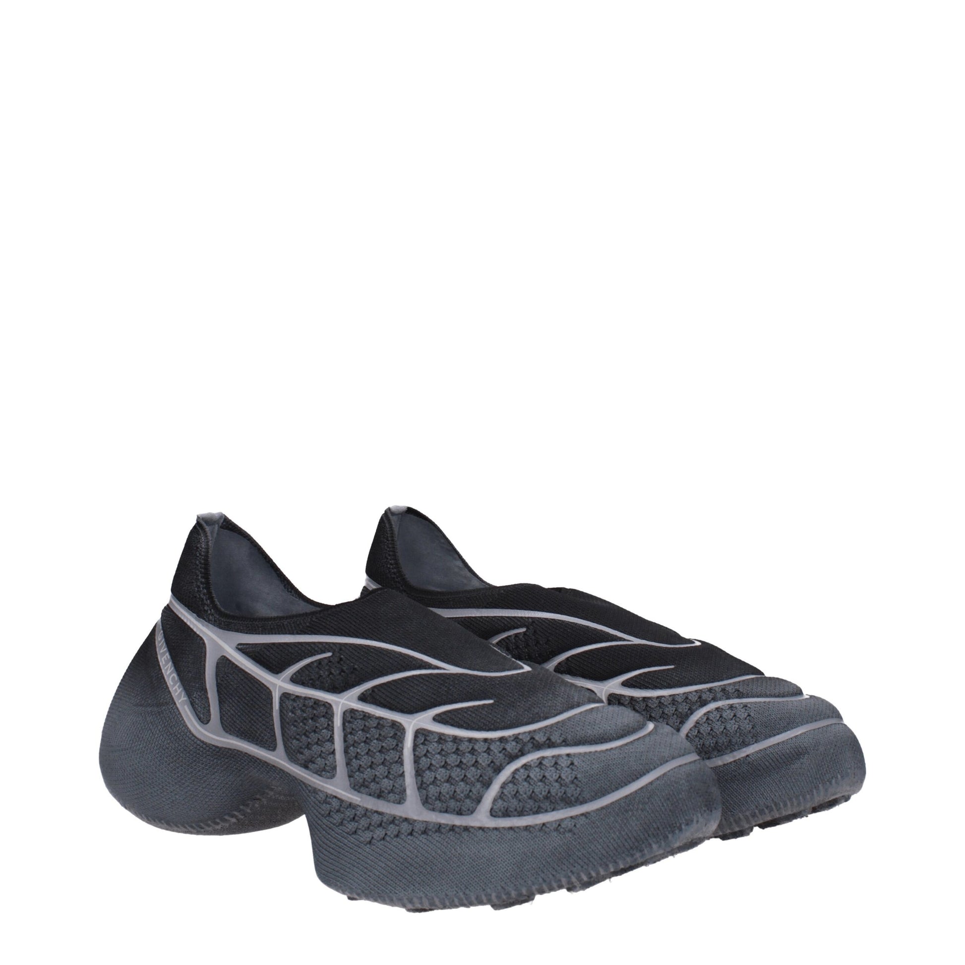 Gray Fabric Athletic Sneakers