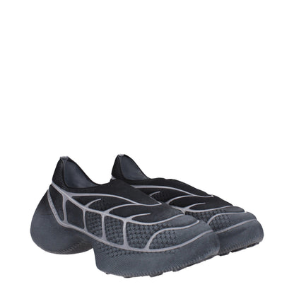 Gray Fabric Athletic Sneakers